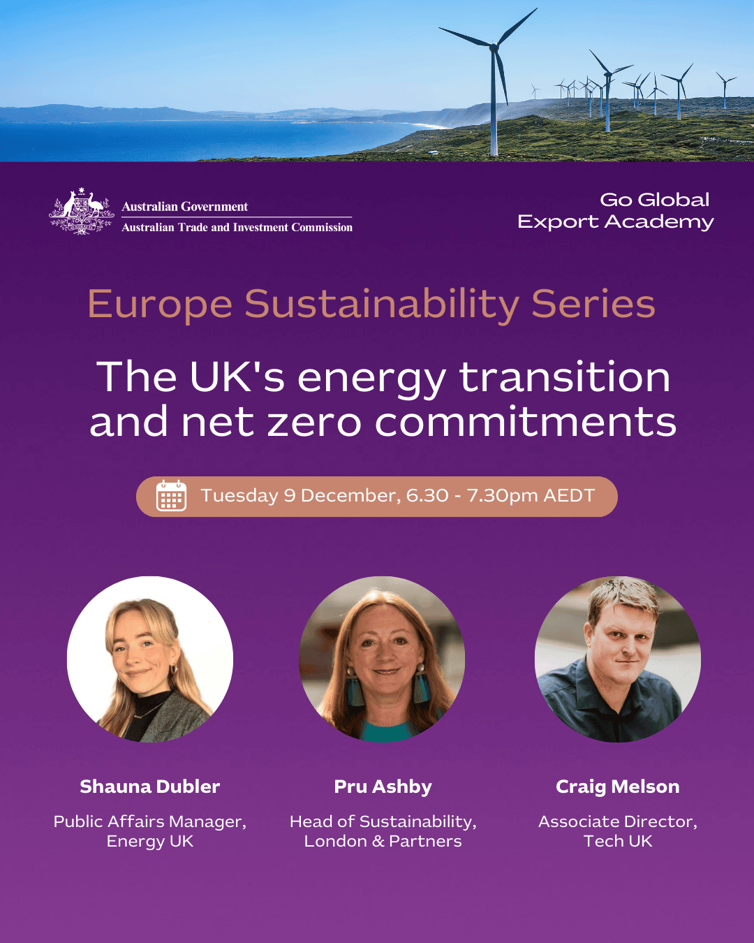 Austrade webinars: Open doors for Australian smart cities and green economy exporters into Europe